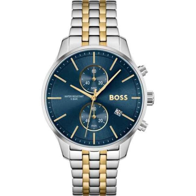 Hugo Boss Associate Chronograph Bicolor Blau Herrenuhr 1513976