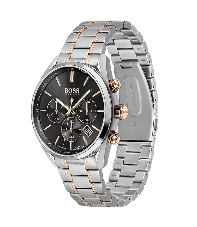 Hugo Boss   Champion 1513819 Chronograph Schwarz Bicolor Herrenuhr