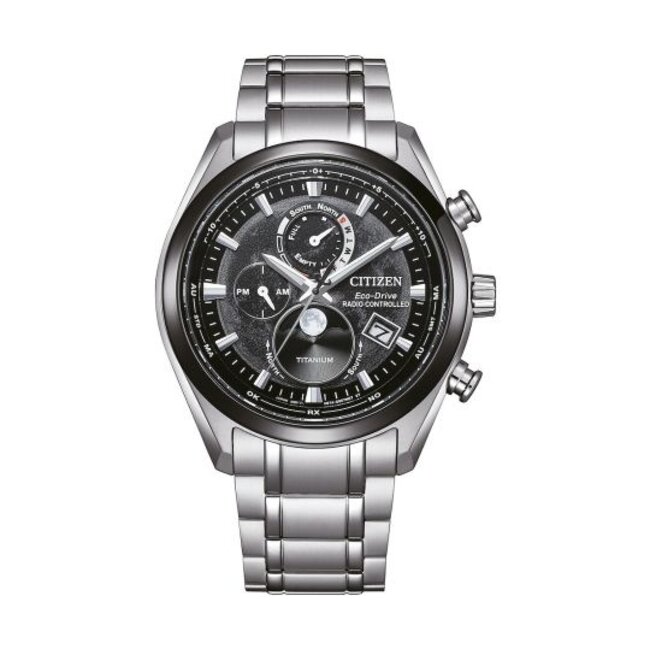 Citizen BY1018-80E Eco-Drive Mondphase Titanium Funkuhr Herrenuhr