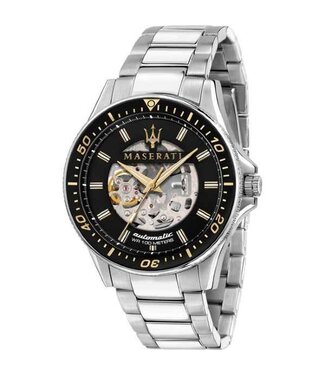 Maserati  Sfida Skeleton R8823140002 Herrenuhr Automatik Schwarz Edelstahl