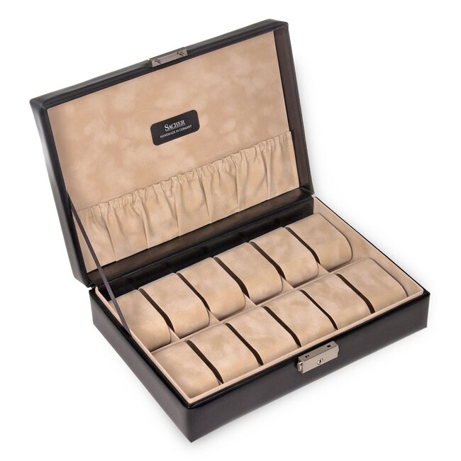 Sacher  Uhrenetui für 12 Uhren new classic / schwarz