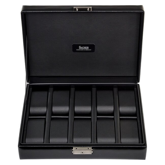 Sacher  Uhrenetui für 10 Uhren black exclusive / schwarz (Leder)