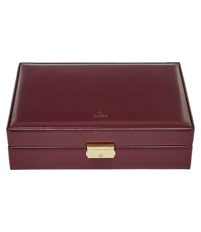Sacher Uhrenetui für 10 Uhren acuro / bordeaux (Leder)