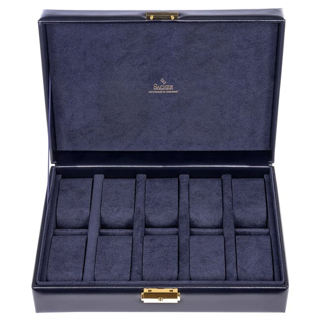 Sacher  für 10 Uhren acuro / navy (Leder)