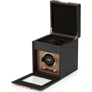 WOLF 1834 Uhrenbeweger Axis Single Watch Winder Kupfer mit Ablagefach