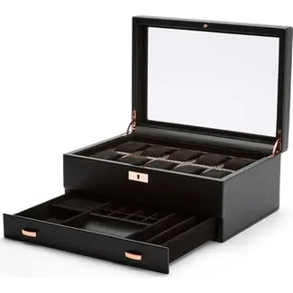 WOLF 1834 Axis Copper 10er Uhrenbox mit Schublade