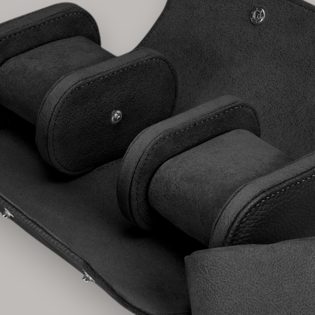 Windrose  Uhrenetui für 3 Uhren Tempora / schwarz