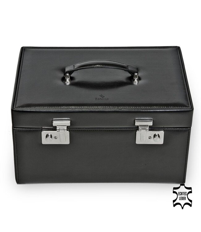 Sacher Uhrenkoffer new classic / schwarz (Leder)