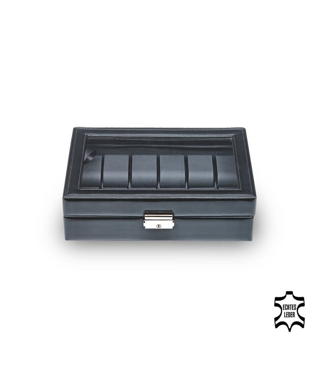 Sacher  Uhrenetui für 12 Uhren black exclusive / schwarz (Leder)