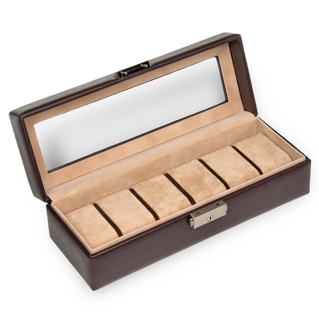 Sacher  Uhrenetui für 6 Uhren new classic / mocca