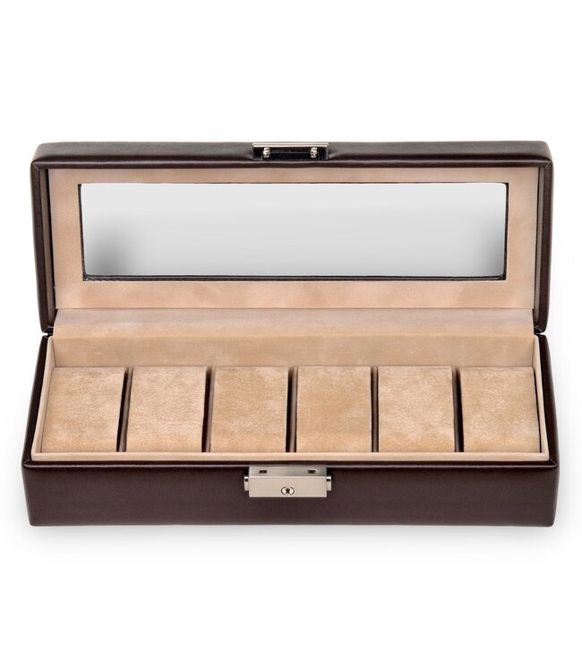 Sacher  Uhrenetui für 6 Uhren new classic / mocca