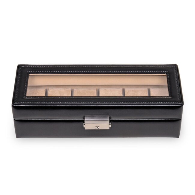 Sacher Uhrenetui für 6 Uhren new classic / schwarz (Leder)