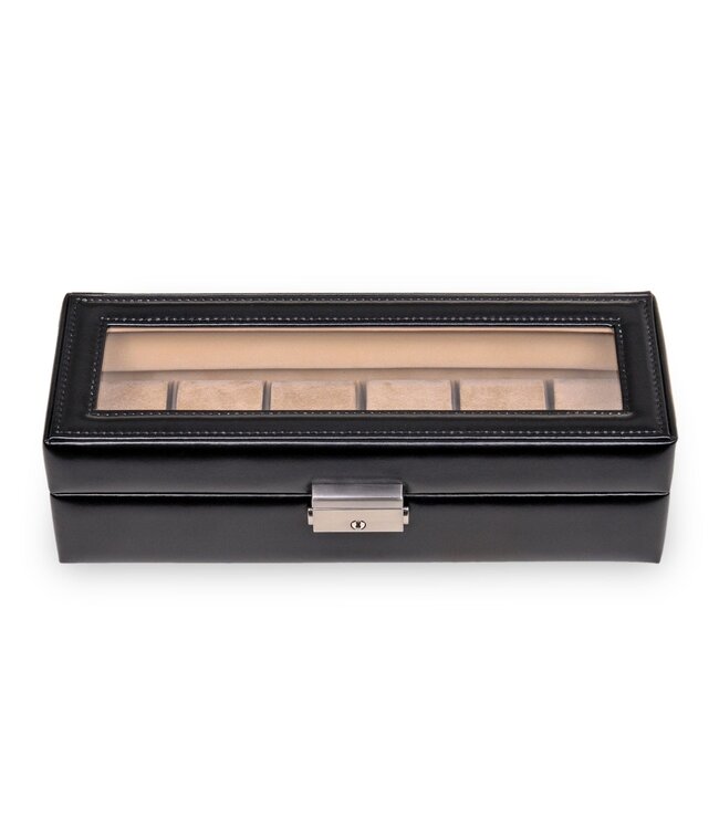 Sacher Uhrenetui für 6 Uhren new classic / schwarz (Leder)