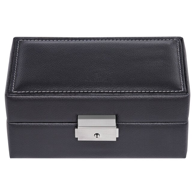 Sacher Uhrenetui für 3 Uhren tamigi sport / schwarz (Leder)