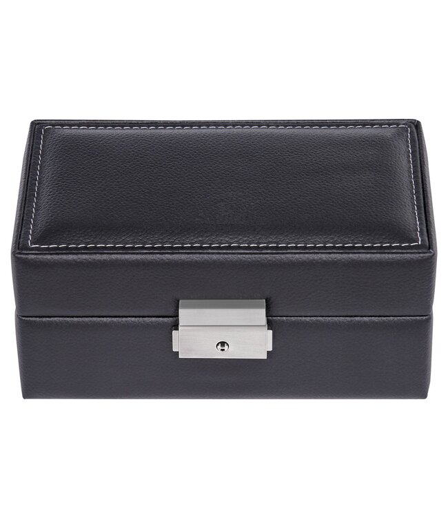 Sacher Uhrenetui für 3 Uhren tamigi sport / schwarz (Leder)