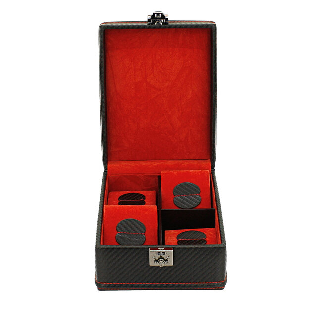 Friedrich  Uhrenkoffer Carbon für 4 Uhren (auch XXL Uhren)