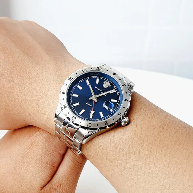 VERSACE  V11010015 Hellenyium GMT Herrenuhr 42mm 5ATM