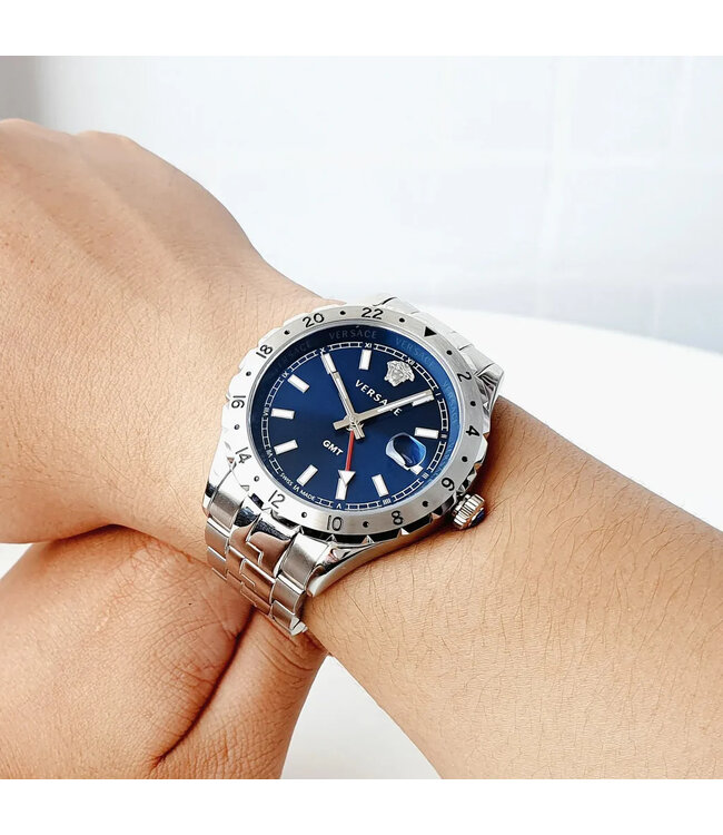 VERSACE  V11010015 Hellenyium GMT Herrenuhr 42mm 5ATM