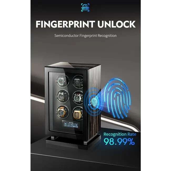 CHRONOGUARD   Panthera  Luxus  Uhrenbeweger für 9 Automatikuhren Wood Collection Fin-Protect-Technologie