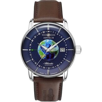 Zeppelin 8468-3 Atlatnic Automatik GMT Herrenuhr 43mm 5ATM