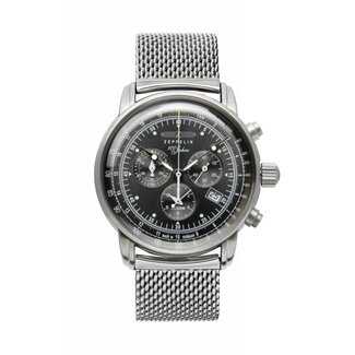 Zeppelin 7680M-2 Alarm Chronograph 100 Jahre Herrenuhr 43mm 5ATM