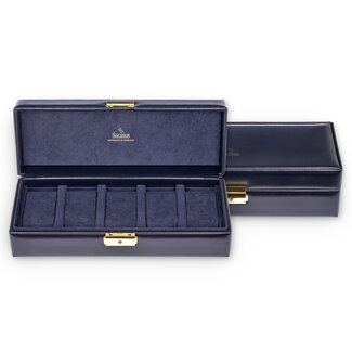 Sacher Uhrenetui für 5 Uhren acuro / navy (Leder)