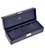 Sacher Uhrenetui für 5 Uhren acuro / navy (Leder)