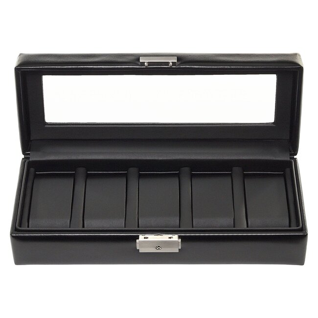 Sacher  Uhrenetui für 5 Uhren black exclusive / schwarz (Leder)