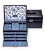Sacher  Schmuckkasten Jasmin florage / navy (Leder)