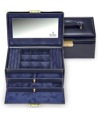 Sacher Schmuckkasten Elly acuro / navy (Leder)