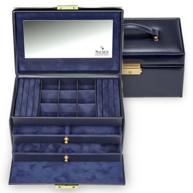 Sacher  Schmuckkasten Elly acuro / navy (Leder)