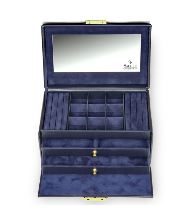 Sacher  Schmuckkasten Elly acuro / navy (Leder)