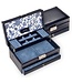 Sacher Schmuckkasten Helen florage / navy (Leder)