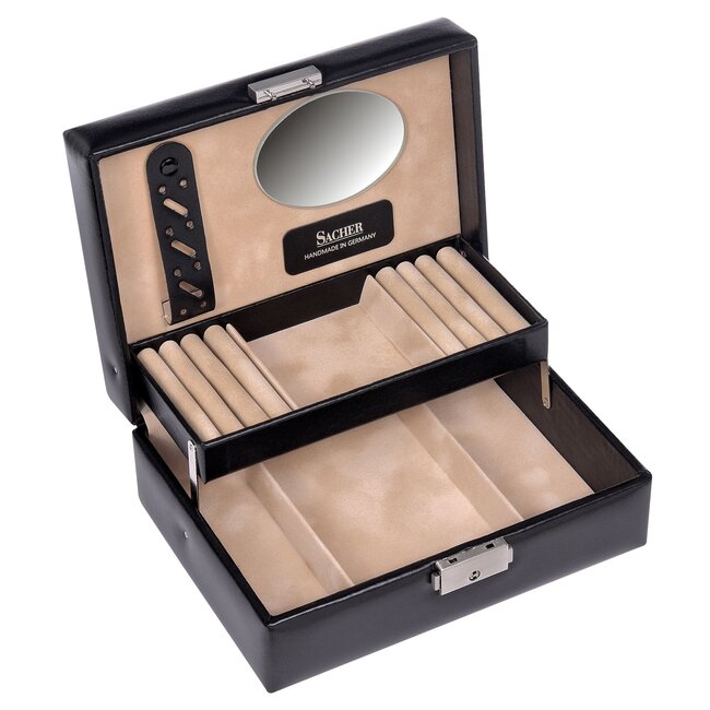 Sacher  Schmuckkästchen Britta new classic / schwarz (Leder)