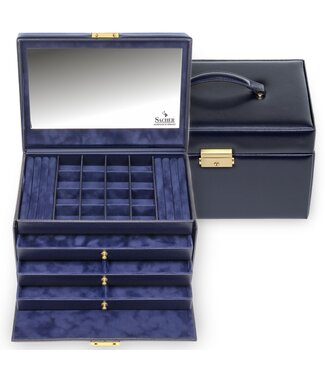 Sacher Schmuckkasten Lena acuro / navy (Leder)