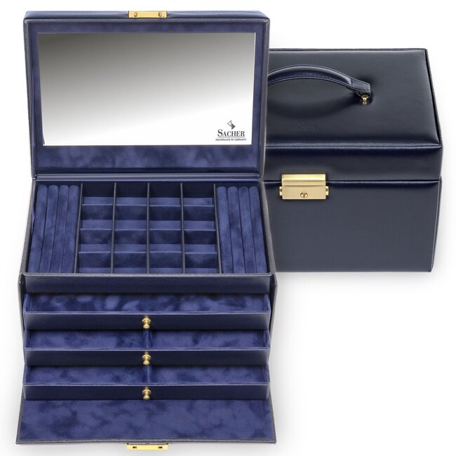 Sacher  Schmuckkasten Lena acuro / navy (Leder)