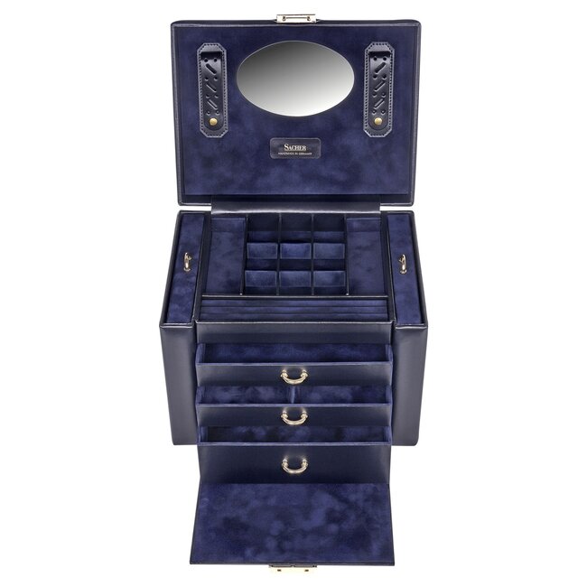 Sacher Schmuckkasten Marta acuro / navy (Leder)