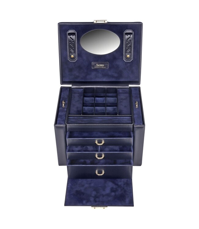 Sacher Schmuckkasten Marta acuro / navy (Leder)