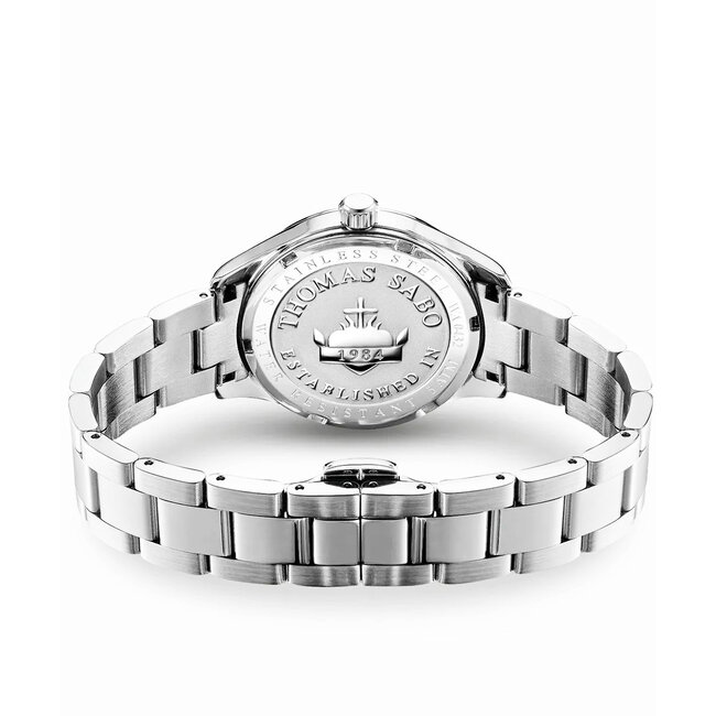 Thomas Sabo   Damenuhr mit Schmetterlingen silberfarben - WA0432-201-203