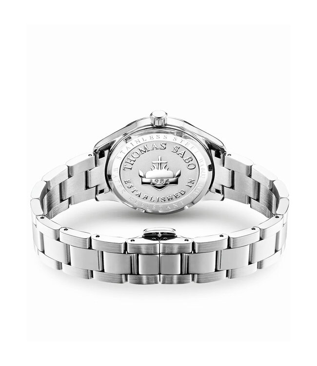 Thomas Sabo   Damenuhr mit Schmetterlingen silberfarben - WA0432-201-203