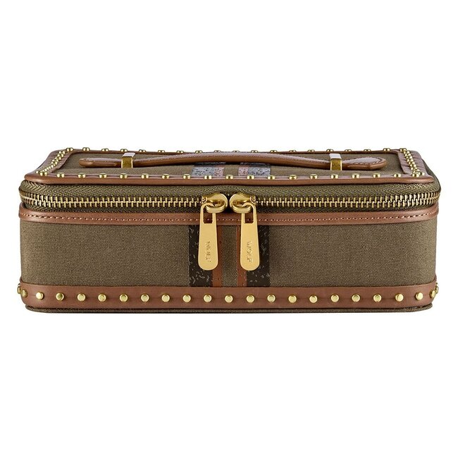 WOLF 1834  da Travel Schmucketui mit Reißverschluss Khaki