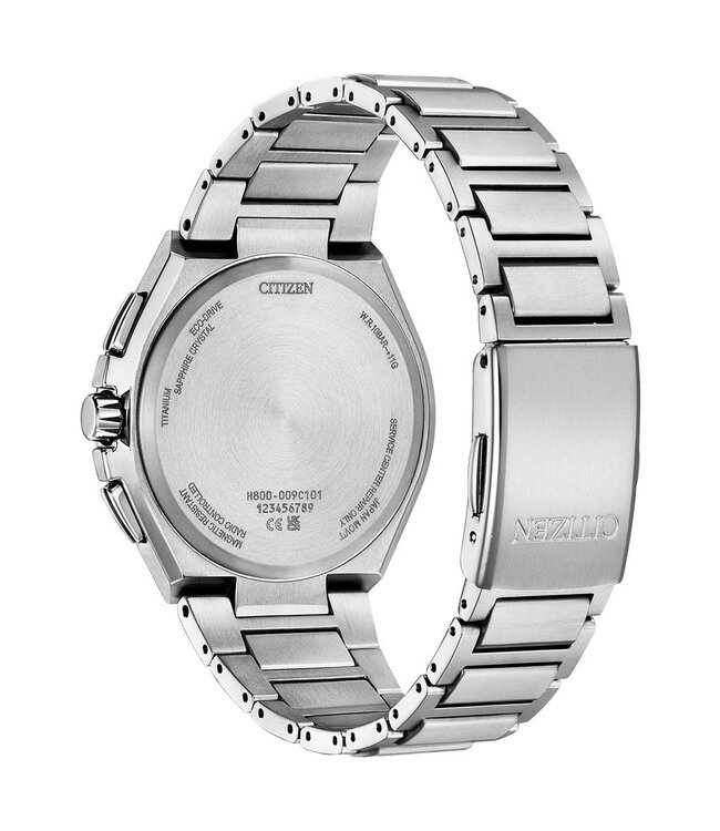 Citizen  AT8238-84A Super Titanium Funk-Chronograph Weiss Herrenuhr