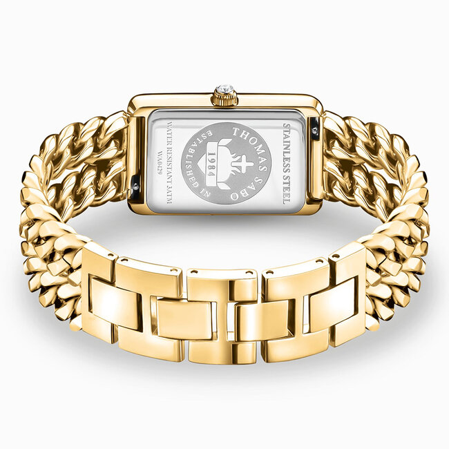 Thomas Sabo  WA0429-291-207 Damenuhr Rechteckig goldfarben 22mm 3ATM