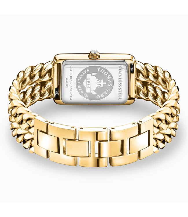 Thomas Sabo   Rechteckig WA0429-291-207 Weiss Gold Damenuhr