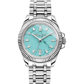 Thomas Sabo  Damenuhr mit imitiertem Türkis Divine Jewellery Stone silberfarben - WA0435-201-209