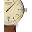Bauhaus Herrenuhr mit Lederband Ronda Quarz Monotimer Einzeigeruhr Datum 2042-5