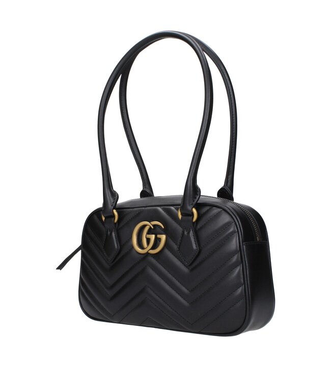 Schultertaschen Damen Leder Schwarz