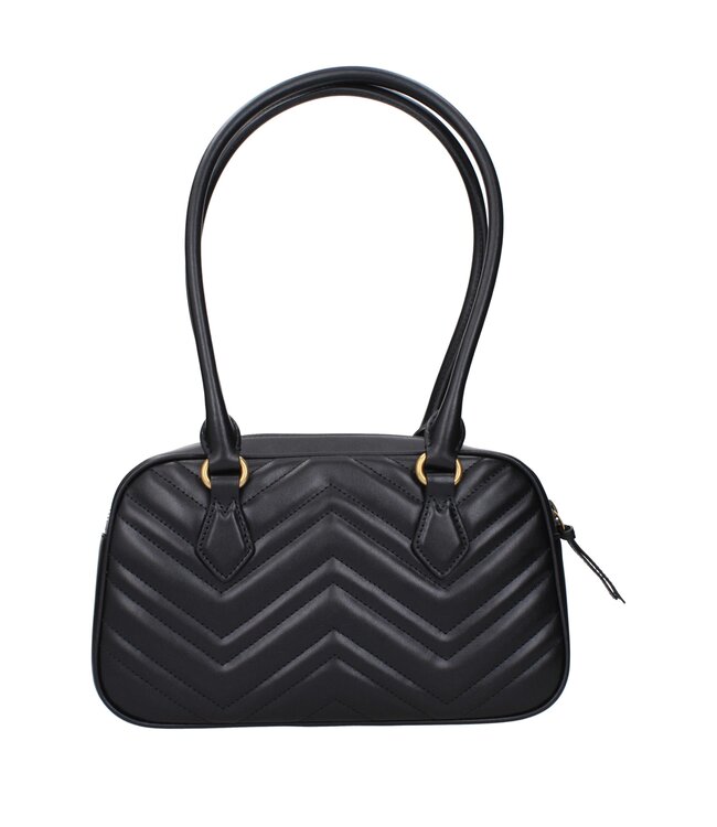 Schultertaschen Damen Leder Schwarz