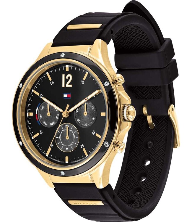 Tommy Hilfiger   Eve 1782282 Schwarz Gold Damenuhr