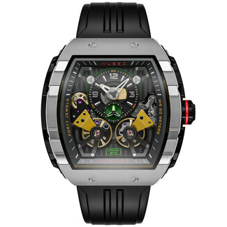Nubeo NB-6100-02 Herrenuhr Magellan Double Barrel Automatik 48mm 5ATM